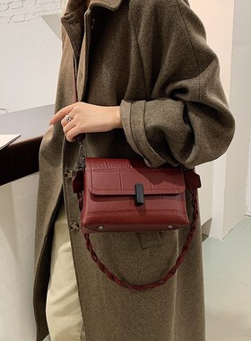 Stone pattern PU leather women's sidebag 2021 small messenge