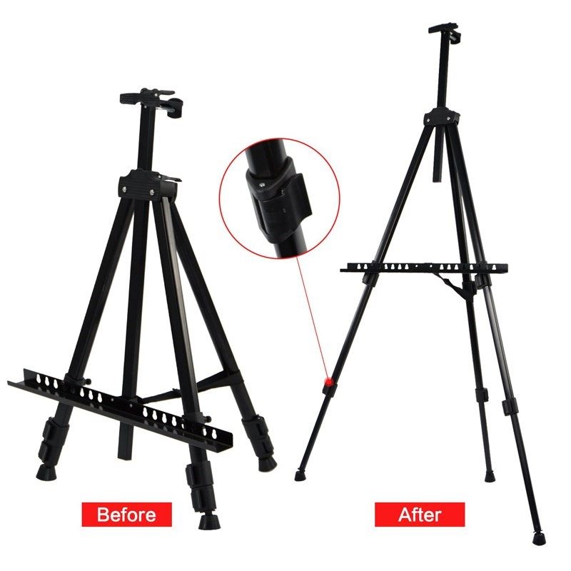 Easel Stand, Artist Easels for Display, Aluminum Metal Tripo