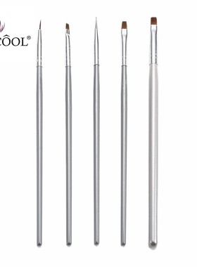 ELECOOL 5Pcs/Set Nail Art Flat Liner Dot Painting Brush Acr
