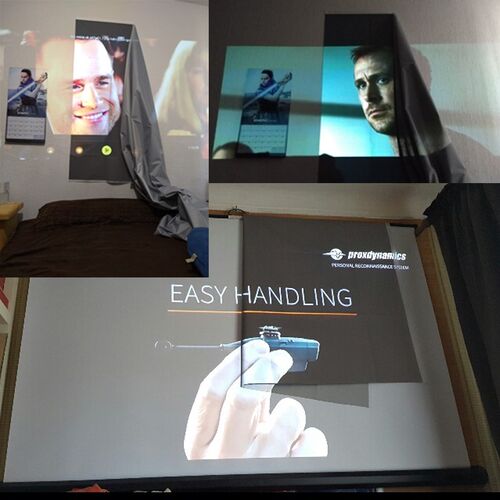 2.7m x 1.6m Projector screen reflective fabric cloth project