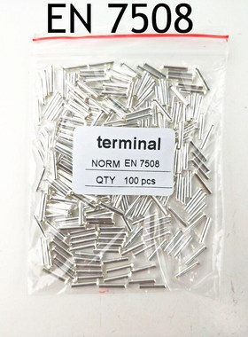 100PCS lot EN7508 Bootlace cooper Ferrules kit set Wire Copp