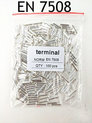 100PCS lot EN7508 Bootlace cooper Ferrules kit set Wire Copp