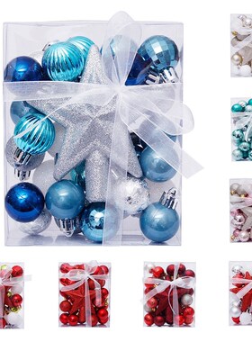 30 Pieces Christmas Baubles Set Xmas Tree Pendant Balls Deco