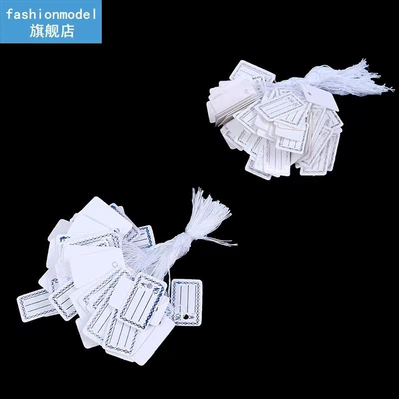 100pcs Price Label Tags with Hanging String for Jewelry / St