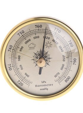 72mm Wall Hanging Barometer 1070hPa Gold Color Round Dial Ai