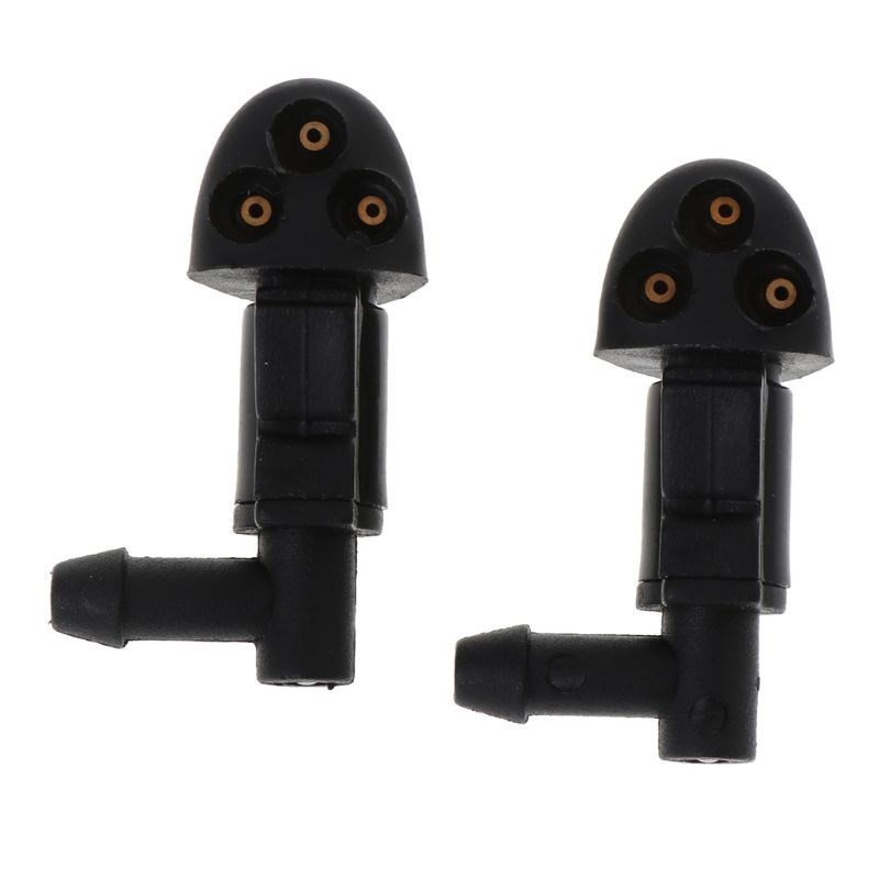 2Pcs 3-Hole Car Windshield Washer Wiper Water Spray Nozzle F