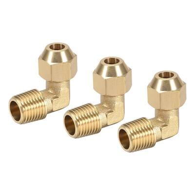 Brass Compression Tube Fitting 90 Degree Elbow G1/4 Male x 6