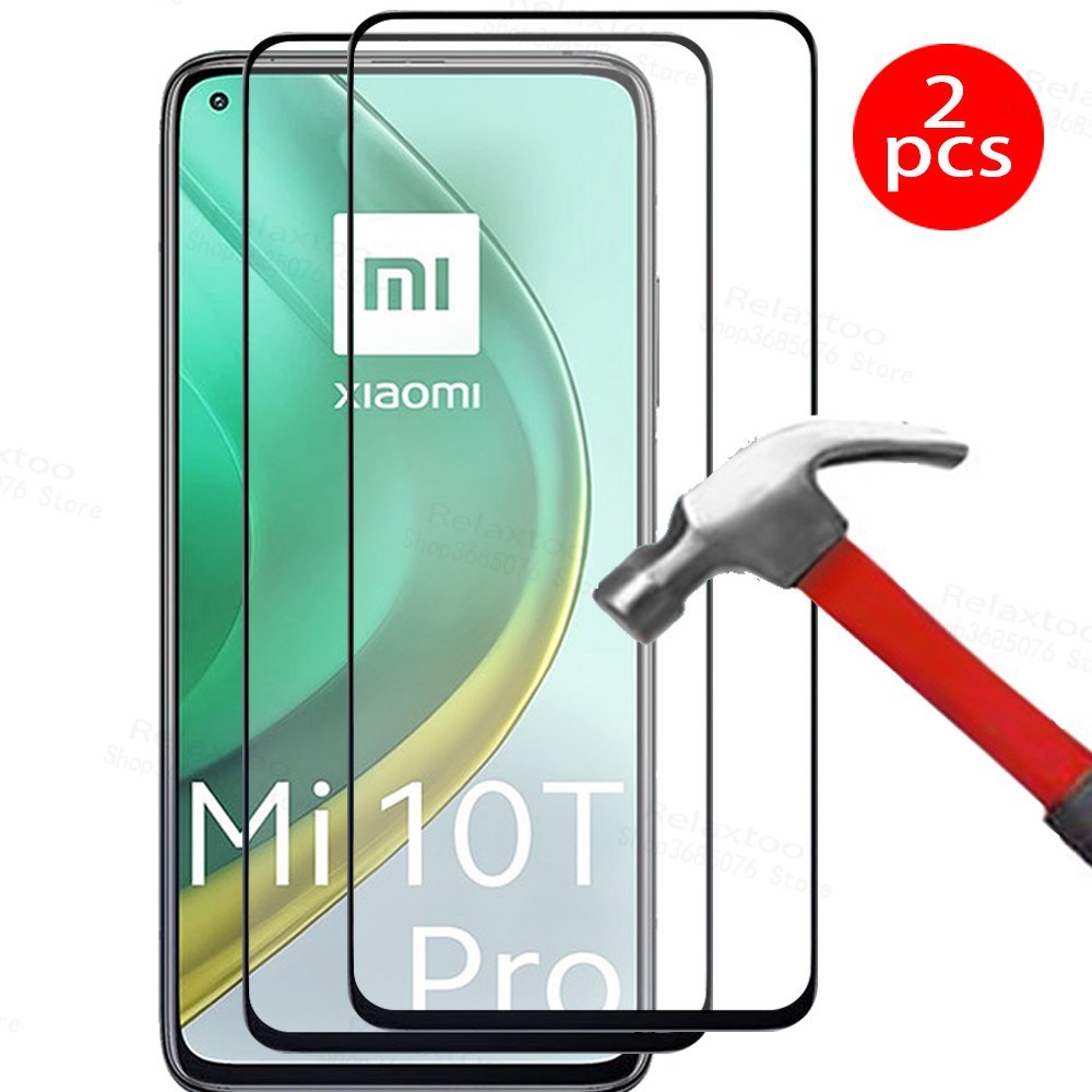 2Pcs Screen Protector For xiaomi mi 10t pro Tempered Glass F