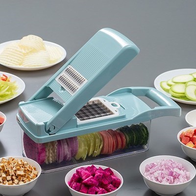 Vegetable cutter 7 cutting blades salad fruit grain multifun