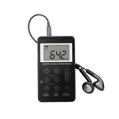 Radio Portable AM/FM Dual Band Stereo Pocket Radio Receiver