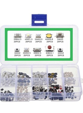 250PCS 10 Types Tactile Push Button Touch Switch Remote Keys