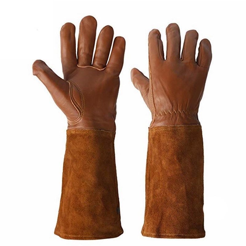 lengthened leather gloves garden labor protection gloves ant
