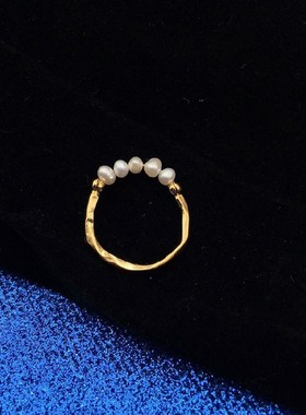 Original Design Handmade Pearl Rings White Baroque Freshwat