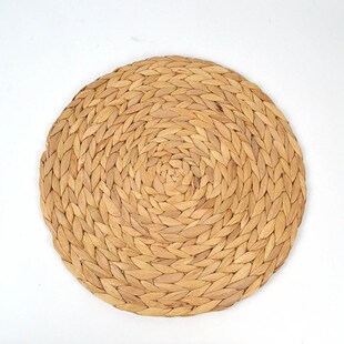 1Pcs Braided Mat Anti-Skidding Water Hyacinth Handmade Woven