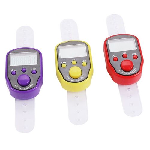 Stitch Marker Row Hand Tally Finger Counter LCD Electric Dig