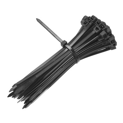 250pcs Black Nylon Cable Ties 4 Inch 8 Inch Self-Locking Zip