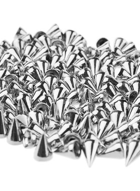 200 Sets/Pairs 9.5Mm Silver Cone Spikes Screwback Studs DIY