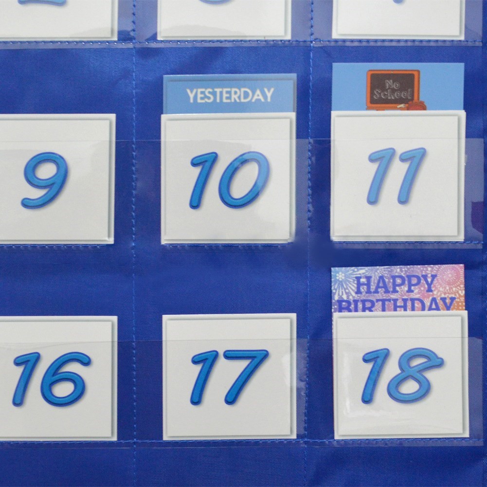 School Classroom Calendar Pocket Chart Wall Calendar & Weath
