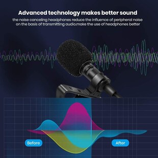 2 in 1 Lavalier Mini Microphone with 3.5mm Jack for Phone C