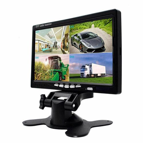 YuanTing 7 Inch Quad Split Screen Car Monitor 4CH Video Inp
