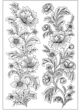 Bouquet / Flowers DIY Silicone Clear Stamp Cling Seal Scrapb