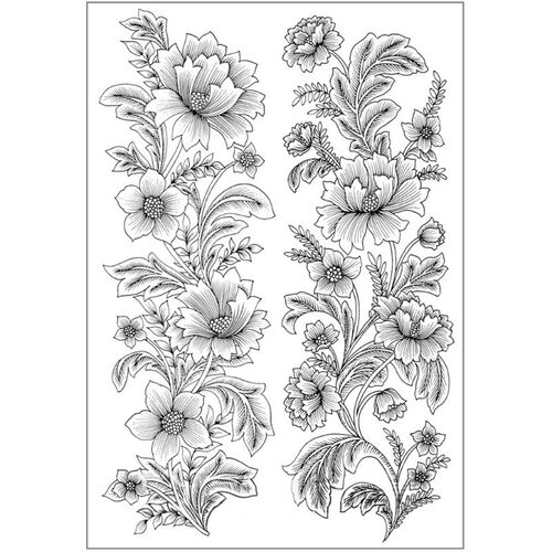 Bouquet / Flowers DIY Silicone Clear Stamp Cling Seal Scrapb