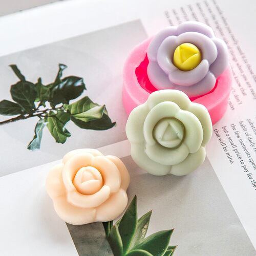 New Single Hole Camellia Mold Manual DIY Soap Silicone Mold