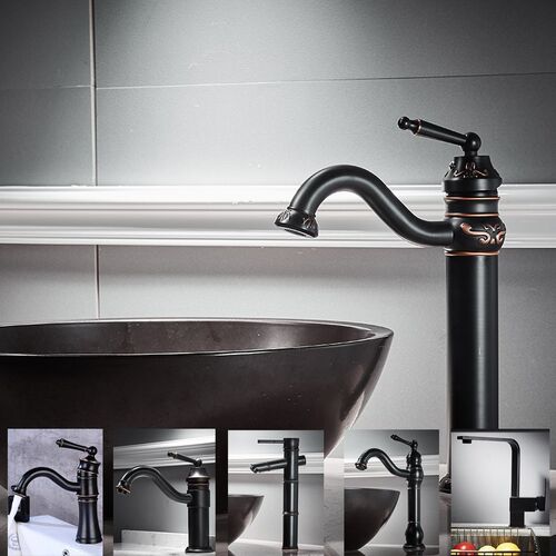 European Antique Faucet Retro Black Ancient Copper Basin Was