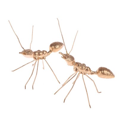 1PC Decorative Metal Handicrafts Copper Gold Ant Ornament Ha
