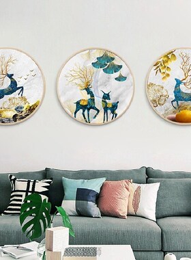 5D diamond painting 2020 new living room fortune deer triple
