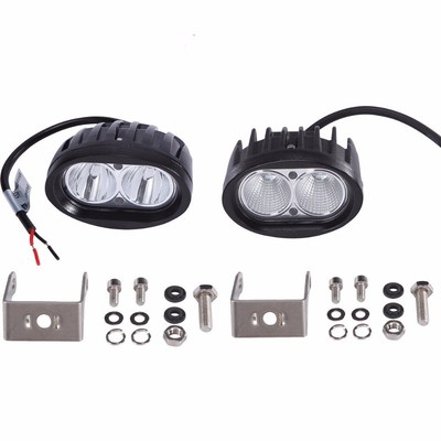 2X OVAL LED WORK LIGHT FOG LAMP 12-24V 20W CAR MOTORCYCLE TR