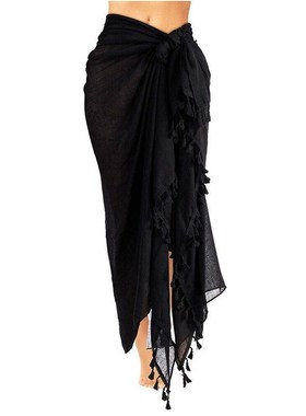 Women Sarong Pareo Wrap Bikini Cover Up Sheer Beachwear Tass