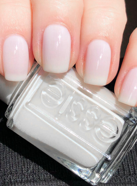essie指甲油337waltz酸奶白蛋乳白气质348粉白月光白持久免烤快干