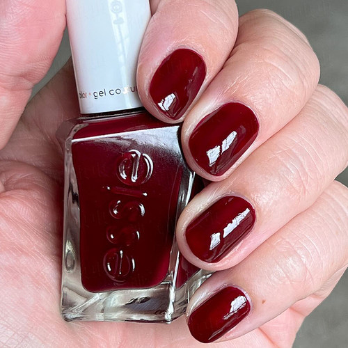 美国essie微光疗指甲油360牛血红spiked with style酒红显白持久