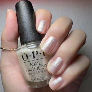 opi指甲油银色贝壳珍珠白色a36七彩闪耀Happy Anniversary免烤