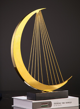 不锈钢轻奢摆件创意酒店玄关立体装饰工艺品 厂金属几何现代