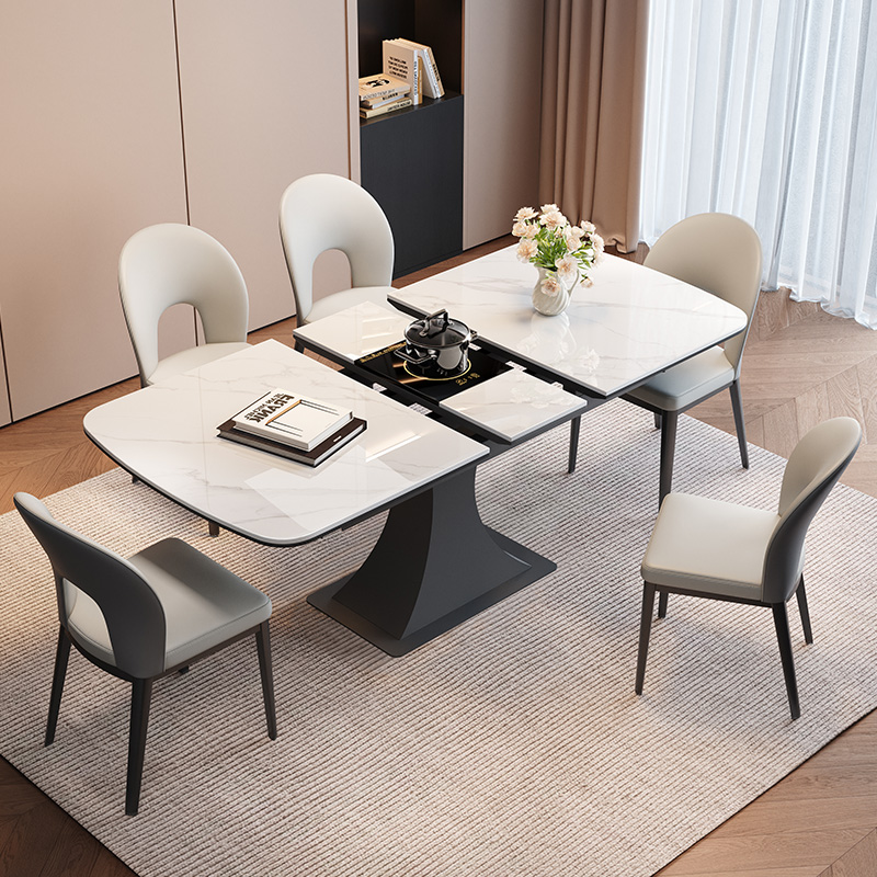 蒂梵拉伸缩餐桌带电磁炉