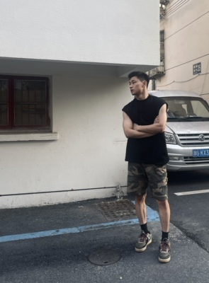 GTAL美式复古迷彩短裤五分裤短裤