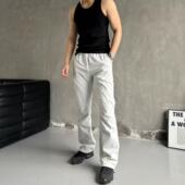 打褶直筒抽绳长裤 GTAL美式 网格户外休闲机能裤 夏季 凉感透气休闲裤