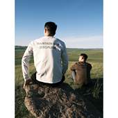 休闲透气长袖 GTAL美式 标语印花圆领打底T恤户外薄款 小领口上衣