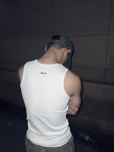 GTAL美式棉重磅粗螺纹夏季背心