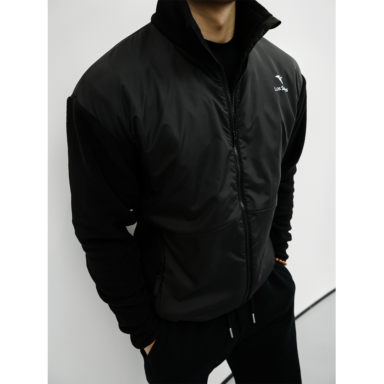 GTAL25AW美式休闲超细绒铠甲抓绒衣立领印花硬核户外拉链保暖外套