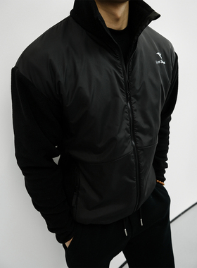 GTAL25AW美式休闲超细绒铠甲抓绒衣立领印花硬核户外拉链保暖外套