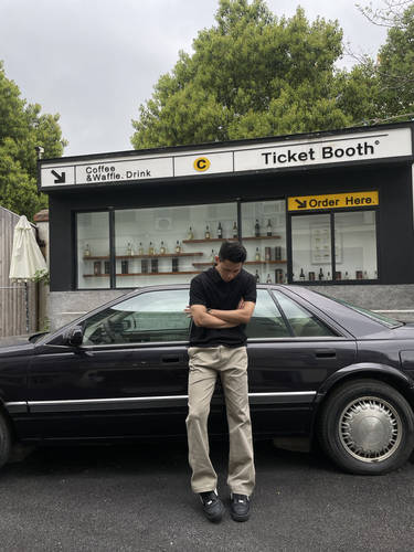 GTAL美式水洗做旧纯色直筒长裤