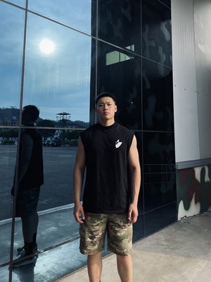 GTAL夏季圆领美式坎肩T恤背心