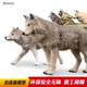 童德狼模型仿真动物儿童玩具野生大灰狼草原狼咆哮狼北极狼恐狼
