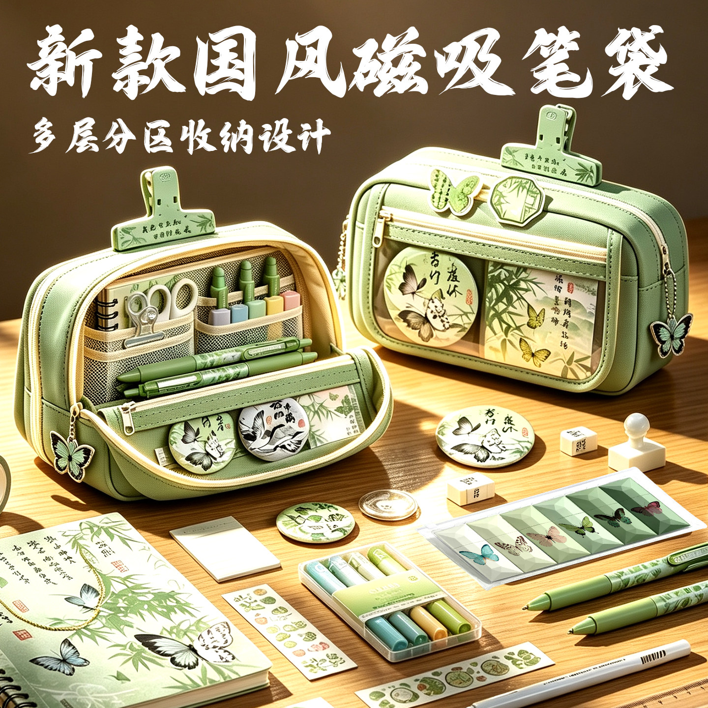 国风笔袋水墨风~文具套装