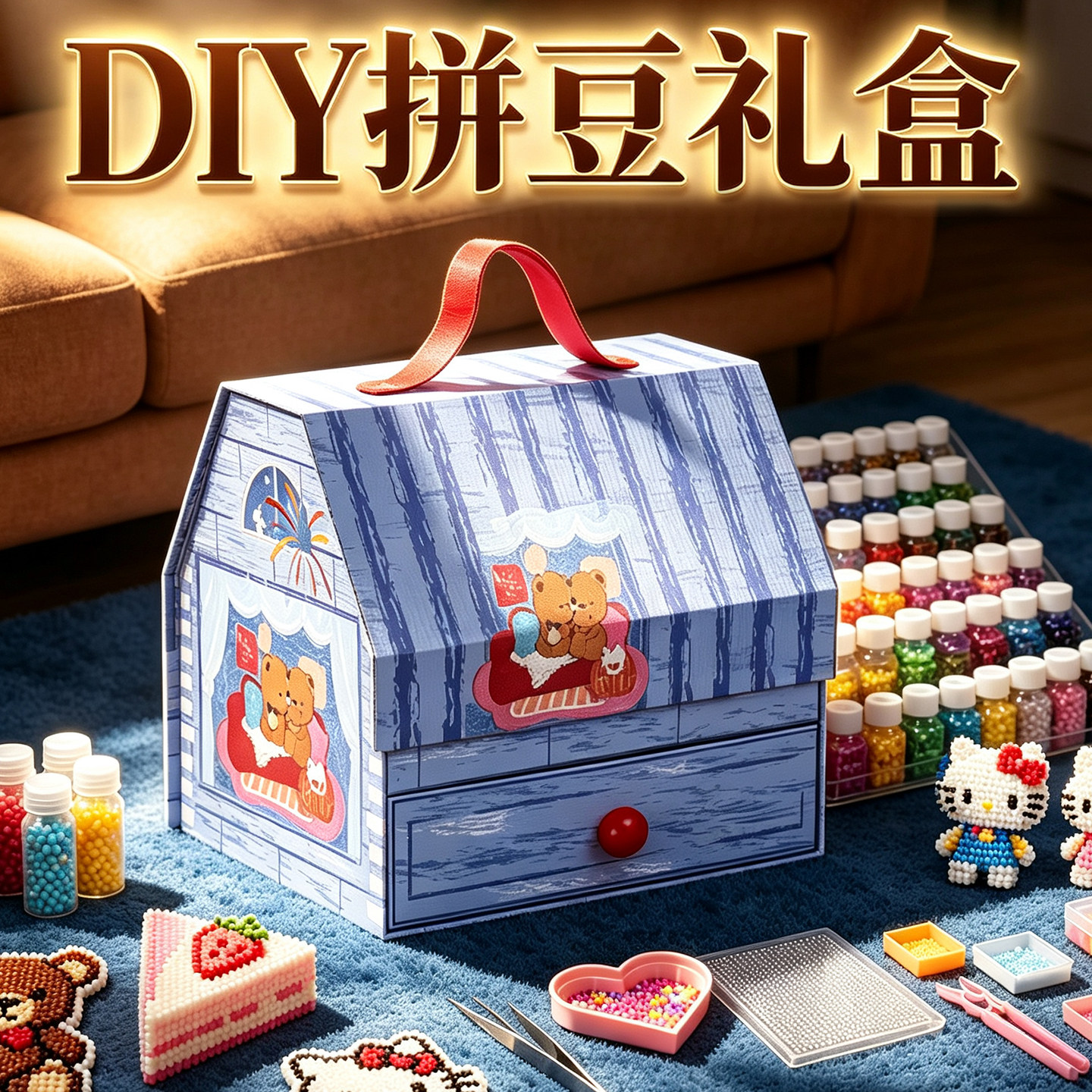 拼豆全套套装diy手工玩具