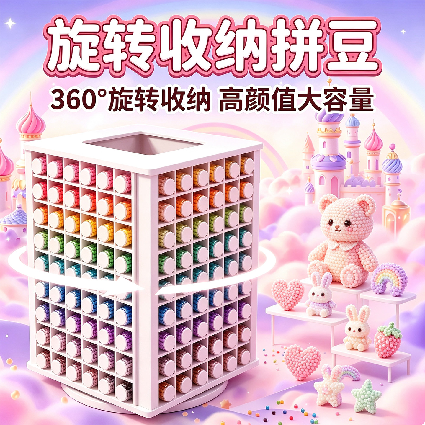 拼豆豆子套装全套瓶装