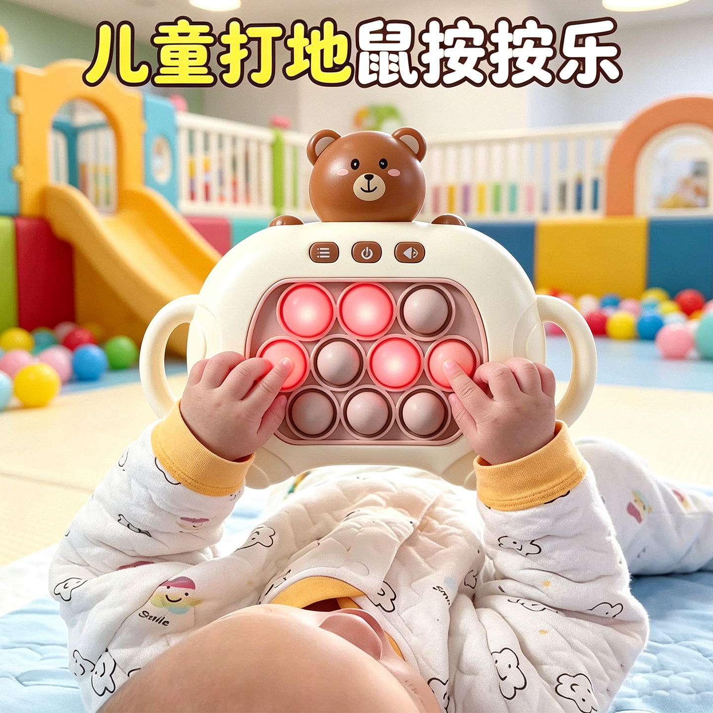 儿童打地鼠按按乐闯关游戏机